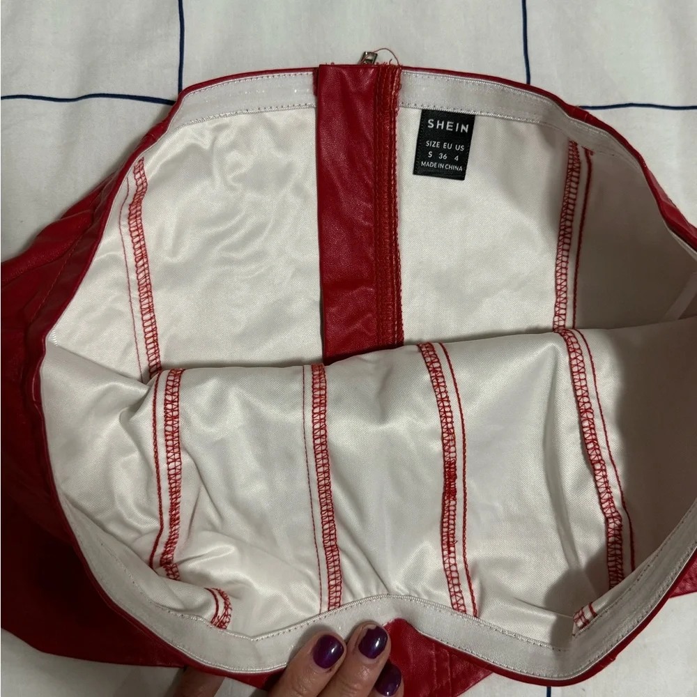 Red Strapless Top - Picture 3 of 5